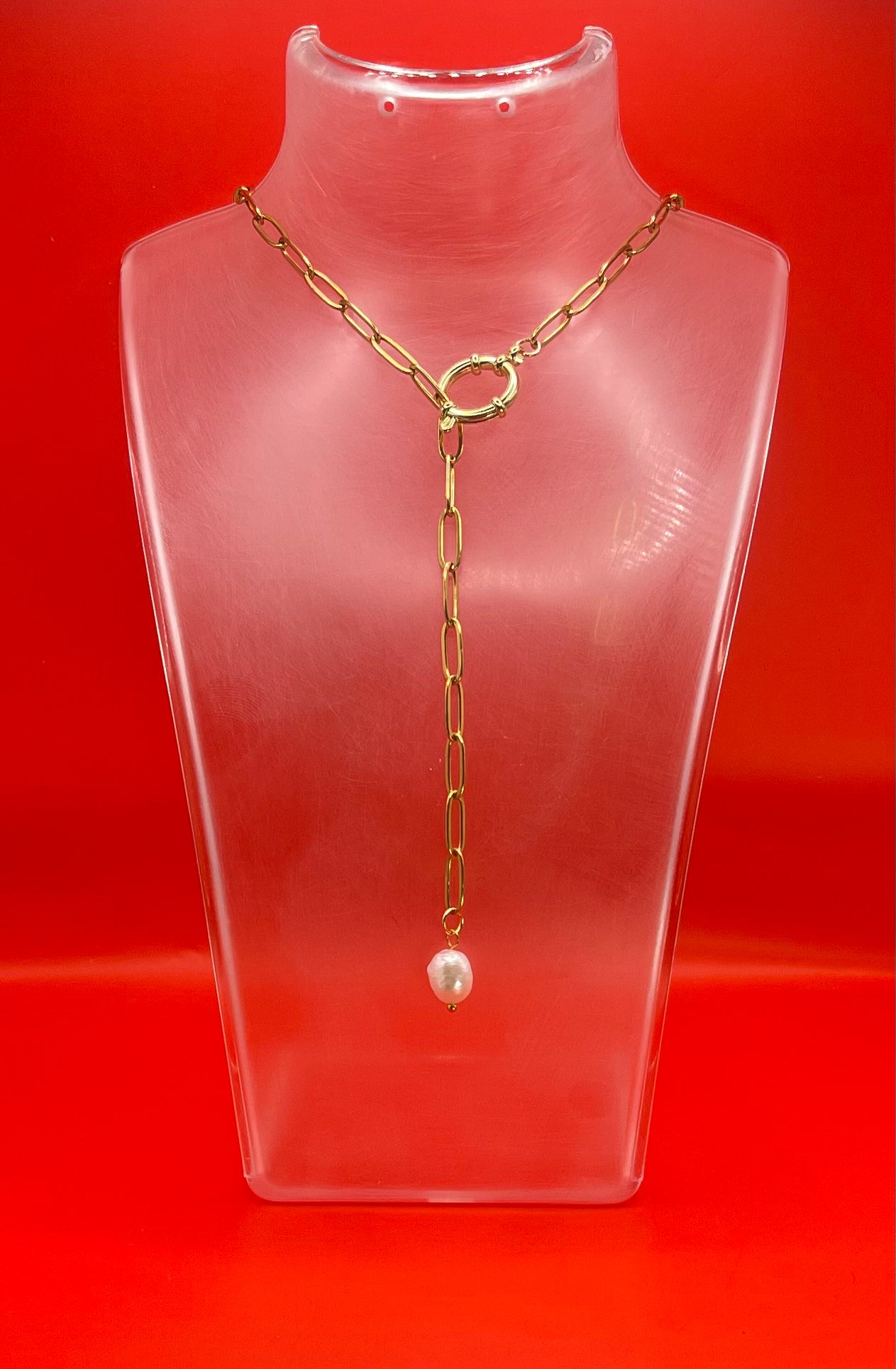 Collana PURITY con pendente in perla d'acqua dolce