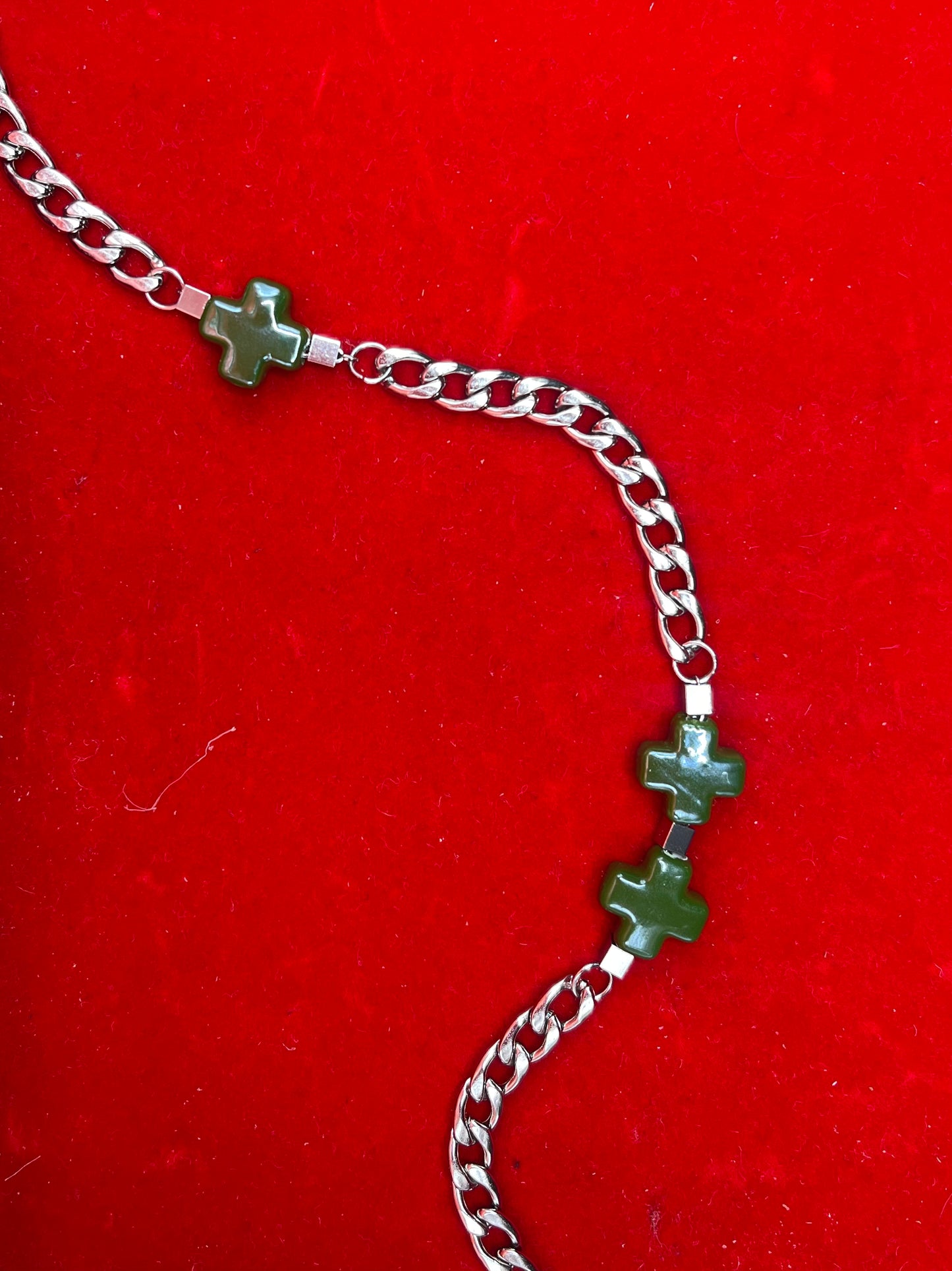 CROSSED OUT Chain with Ceramic Cross Pendant