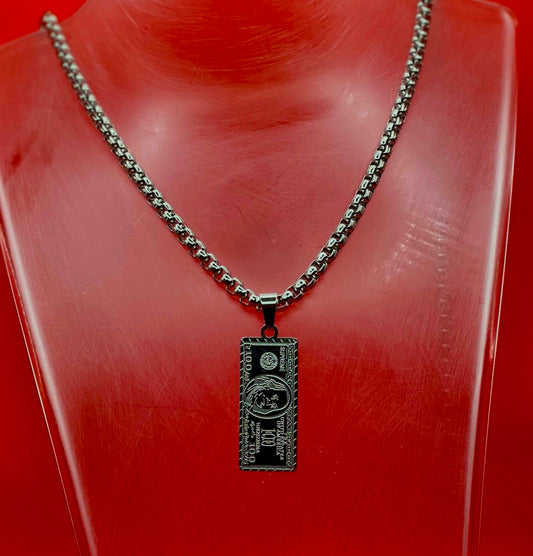 THIQUE Chain with Dollar Bill Pendant